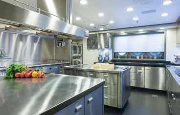 Stainless steel commercial kitchen installation