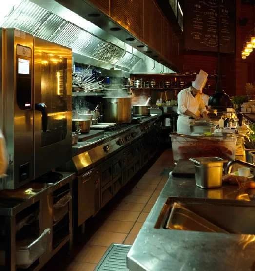 Commercial kitchen working area
