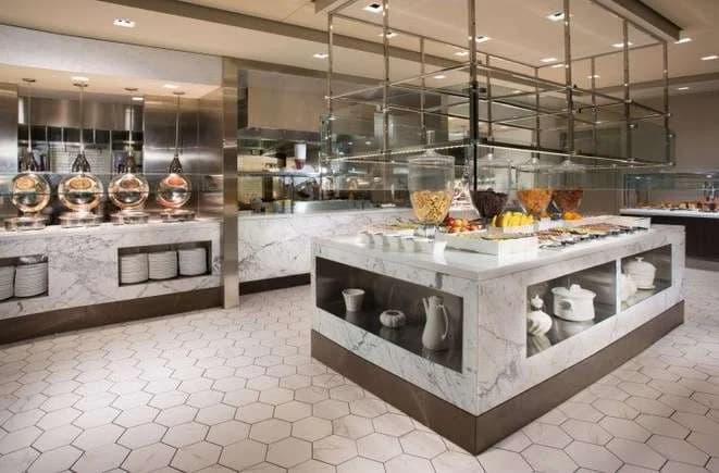 Marble buffet island