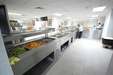 Stainless steel preparation area
